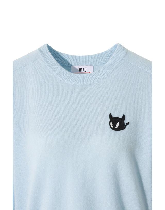 왁 [WAAC] [WTO] Women Cashmere Whole Garment Sweater WWWAW25730BUL 착용컷