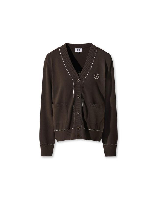 왁 [WAAC] Women Stitch Point Knit Cardigan WWWAA25621BRX 착용컷