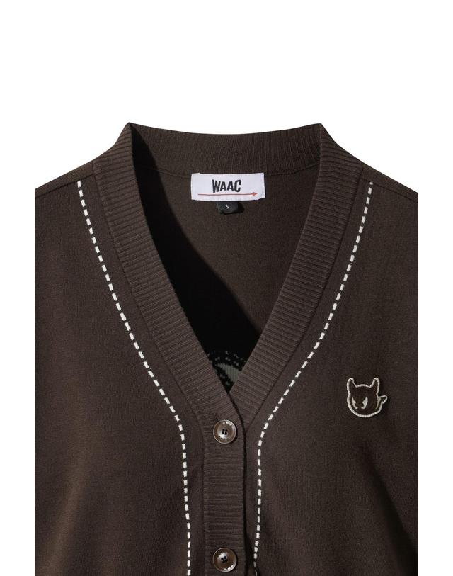 왁 [WAAC] Women Stitch Point Knit Cardigan WWWAA25621BRX 착용컷