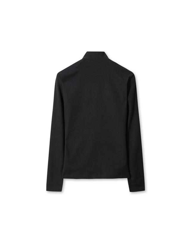 왁 [WAAC] Women Winter Essential Fleece Highneck Top WWTBW25702BKX 착용컷