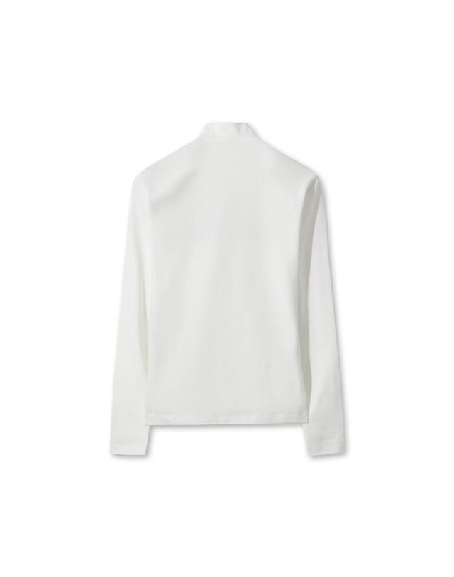 왁 [WAAC] Women Winter Essential Fleece Highneck Top WWTBW25702IVX 착용컷