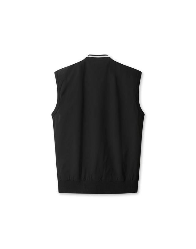 왁 [WAAC] WAACKY Men Knit V-neck Vest WMWAA25601BKX 착용컷
