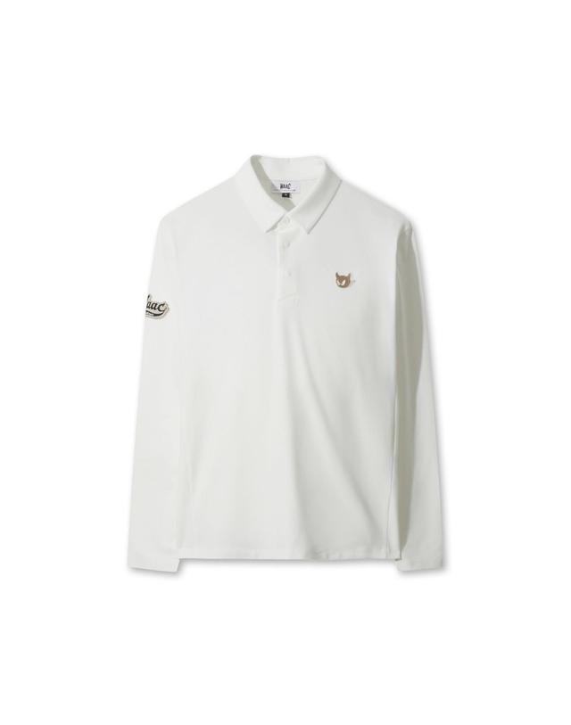 왁 [WAAC] Men WAACKY Signature Fleece Polo WMTBW25701IVX 착용컷