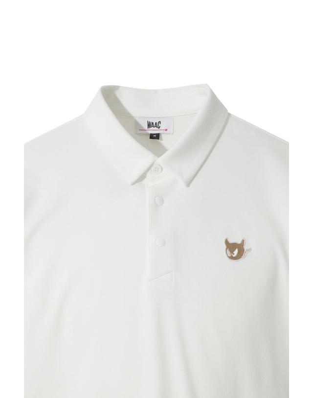왁 [WAAC] Men WAACKY Signature Fleece Polo WMTBW25701IVX 착용컷