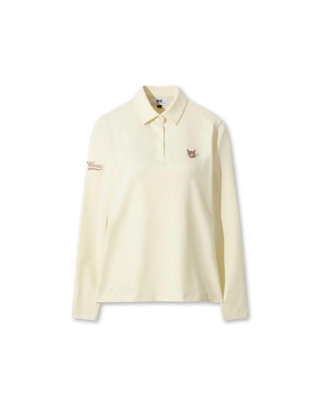 왁 [WAAC] Women Winter Essential Fleece Polo WWTBW25701YEL 착용컷