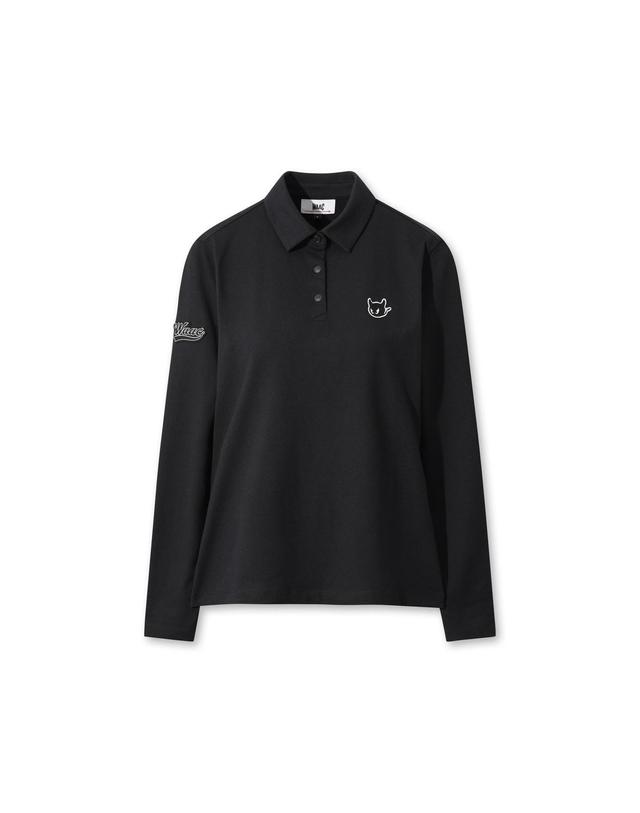 왁 [WAAC] Women Winter Essential Fleece Polo WWTBW25701BKX 착용컷