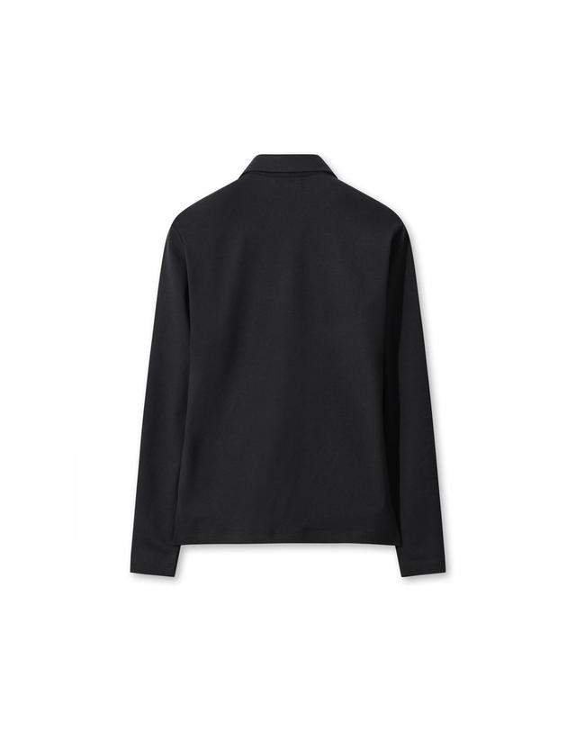 왁 [WAAC] Women Winter Essential Fleece Polo WWTBW25701BKX 착용컷