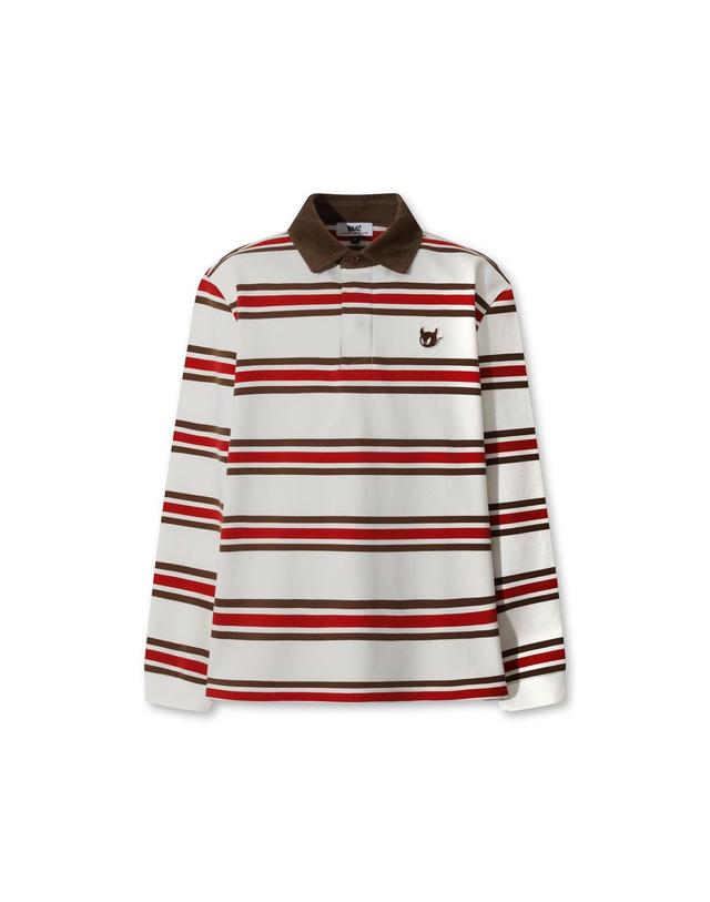 왁 [WAAC] Men WAACKY Stripe Patterned Polo WMTBW25706REX 착용컷