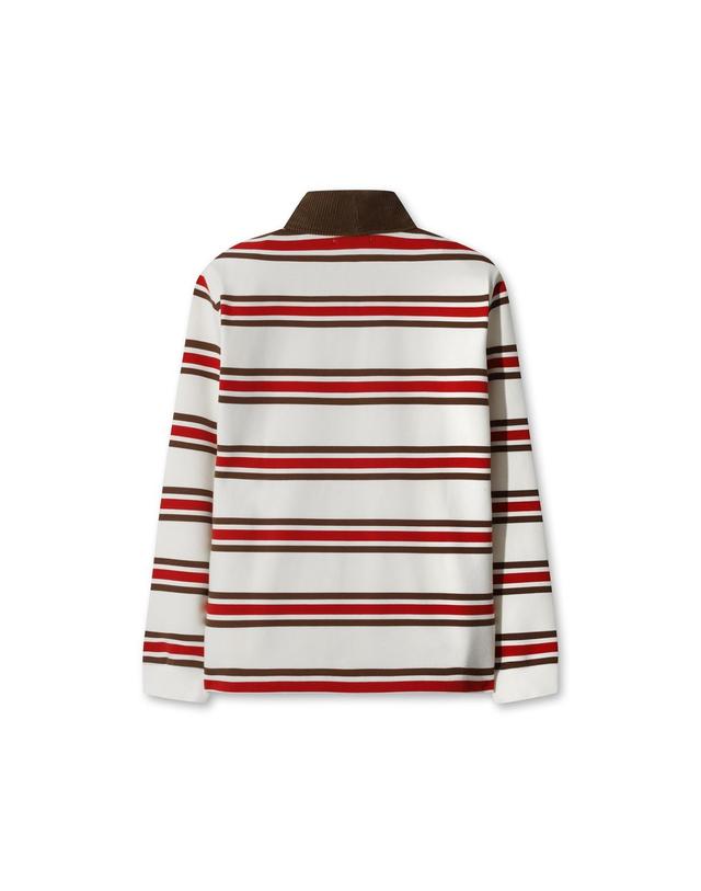 왁 [WAAC] Men WAACKY Stripe Patterned Polo WMTBW25706REX 착용컷
