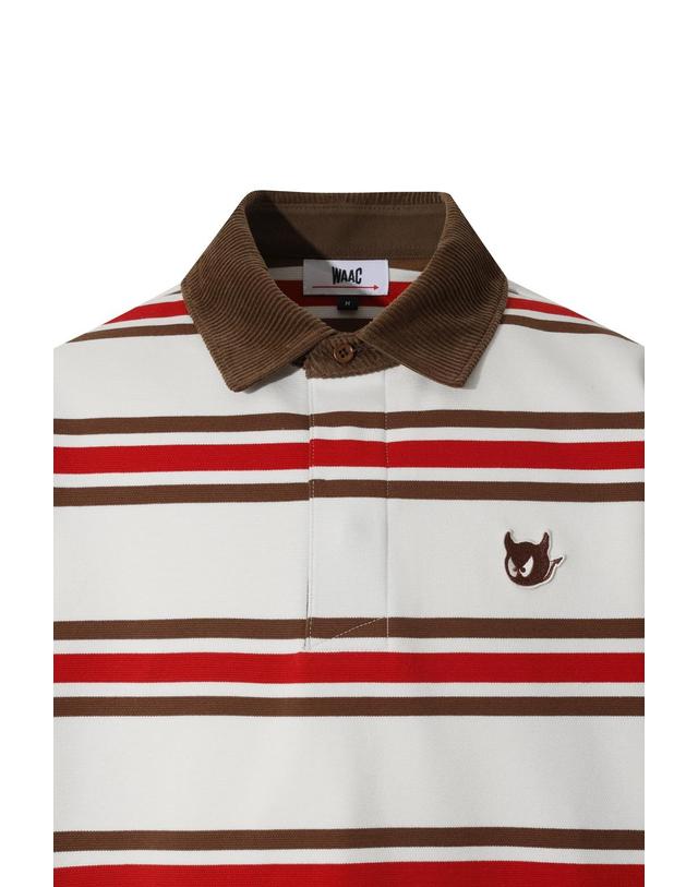 왁 [WAAC] Men WAACKY Stripe Patterned Polo WMTBW25706REX 착용컷