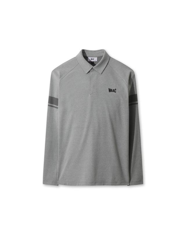 왁 [WAAC] Men WAAC Stripe Point Fleece Polo WMTBW25702GYM 착용컷