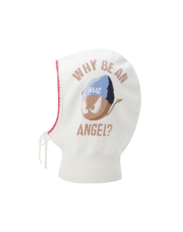 왁 [WAAC] Women Cashmere Balaclava WGGJX25773IVX 착용컷