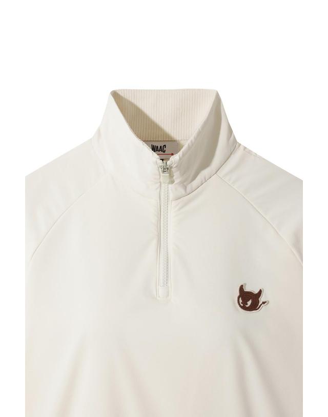 왁 [WAAC] Women Fleece-lined Woven Pullover WWTBW25706IVX 착용컷