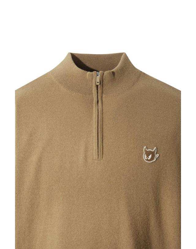 왁 [WAAC] Men Wool Half Zip Sweater WMWAW25707BRL 착용컷