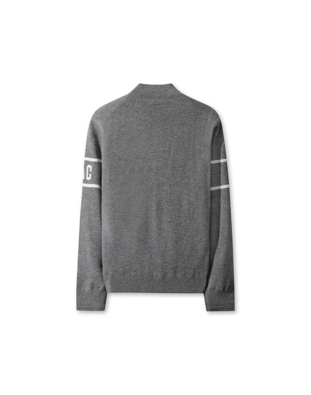 왁 [WAAC] Men Wool Half Zip Sweater WMWAW25707GYM 착용컷