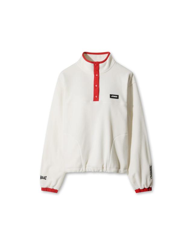 왁 [WAAC] [JONES] Women’s Polartec Retro Fleece Pullover WWTBW25771IVX 착용컷