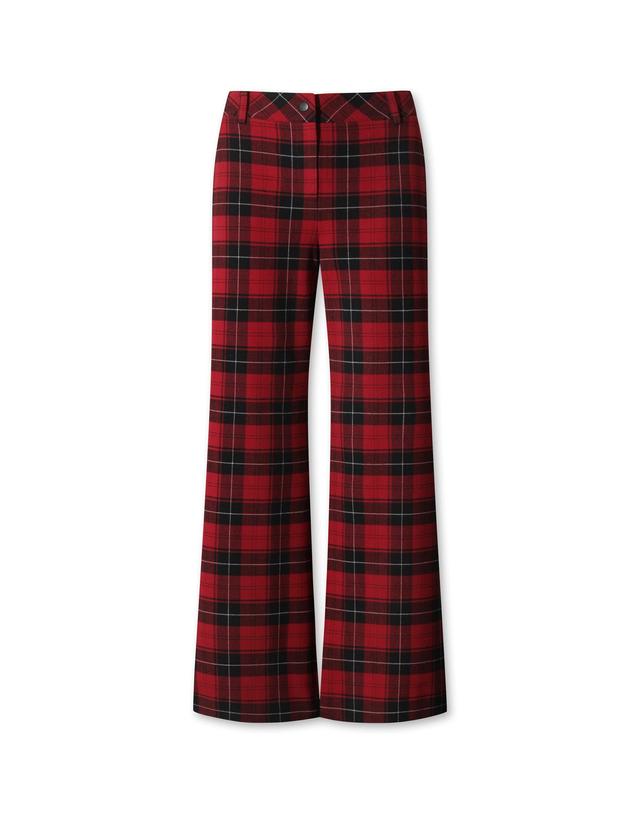 왁 [WAAC] Women Check pattern wide pants WWPNW25707REX 착용컷