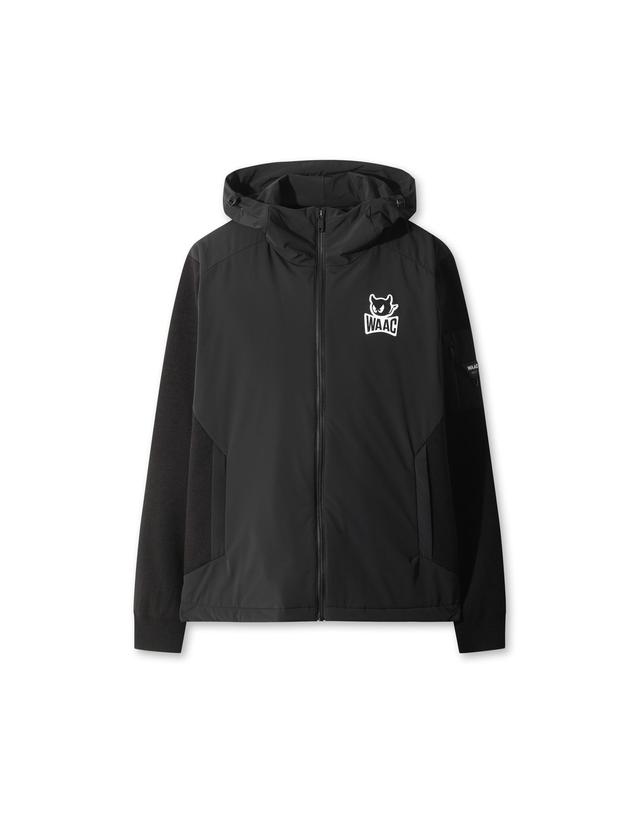 왁 [WAAC] [PLAYERS EDITION] Knit Hybrid Hoodie Jacket WMWAW25702BKX 착용컷