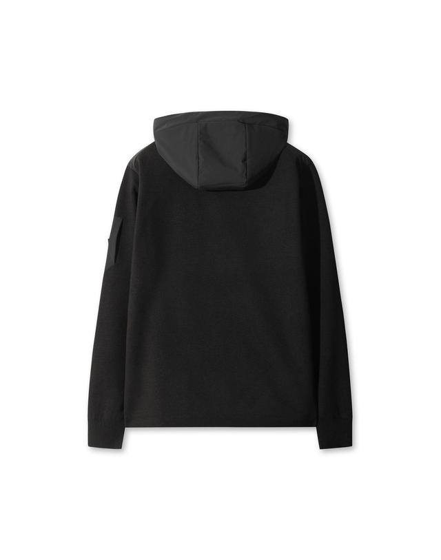 왁 [WAAC] [PLAYERS EDITION] Knit Hybrid Hoodie Jacket WMWAW25702BKX 착용컷
