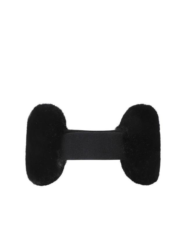 왁 [WAAC] Women Fur Ear Warmer WGGJX25774BKX 착용컷