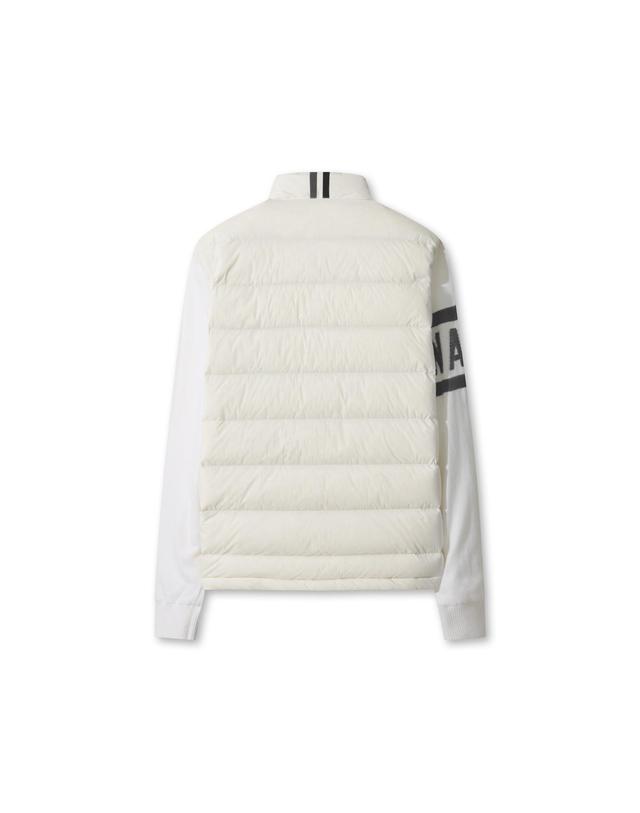 왁 [WAAC] Men Knit Hybrid Down Full Zip Jacket (Niblick) WMUAW25800IVX 착용컷