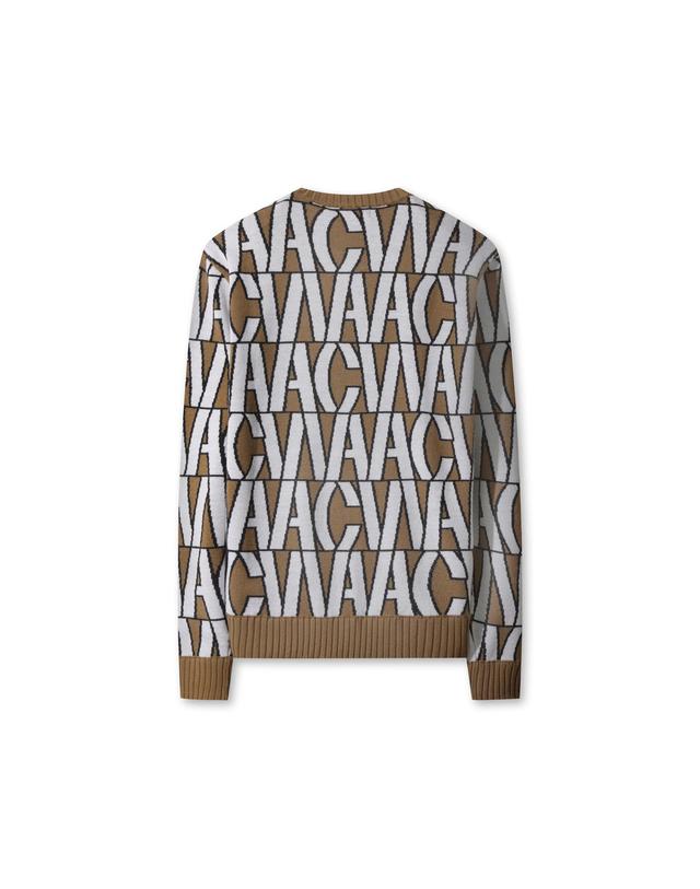 왁 [WAAC] Men Logo Pattern Crewneck Sweater WMWAW25801BRL 착용컷