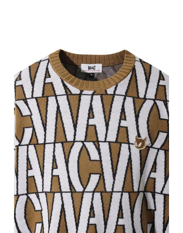 왁 [WAAC] Men Logo Pattern Crewneck Sweater WMWAW25801BRL 착용컷