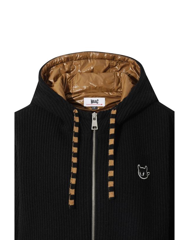 왁 [WAAC] Women Brioche Knit Hooded Jacket WWWAW25806BKX 착용컷