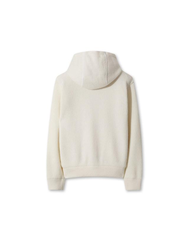 왁 [WAAC] Women Brioche Knit Hooded Jacket WWWAW25806IVX 착용컷
