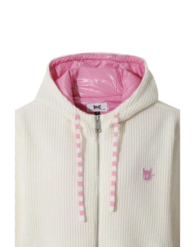 왁 [WAAC] Women Brioche Knit Hooded Jacket WWWAW25806IVX 착용컷