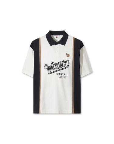 [WAAC] WAAC Logo Relaxed Fit Knit Polo WMWAS26106IVX