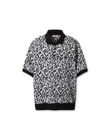 [WAAC] Men WAACKY Illusion Pattern Knit Polo WMWAM26204BKX