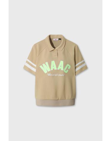 [WAAC] Women Logo Loose Fit Polo Sweatshirt WWTCM26302BEX