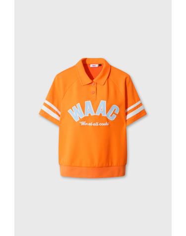 [WAAC] Women Logo Loose Fit Polo Sweatshirt WWTCM26302ORX