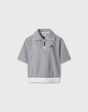 [WAAC X JONES] Women’s Seersucker Half-zip Polo WWTCM26471NYX