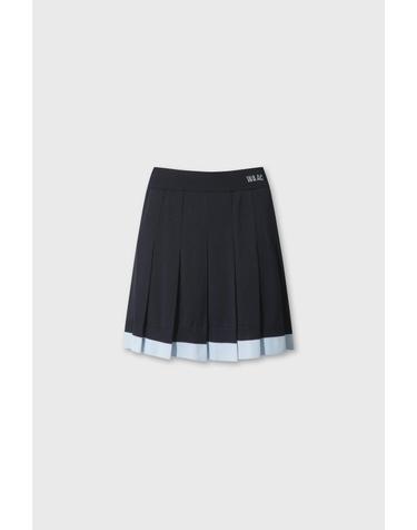 [WAAC] Women Faux Layered Pleats Knit Skirt (Set-up) WWWAM26503NYD