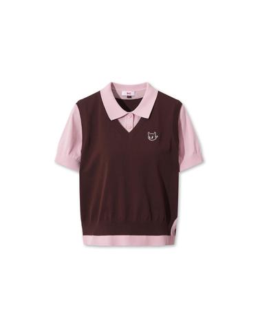 [WAAC] Faux Layered Knit Polo (Set-up) WWWAM26502BRD