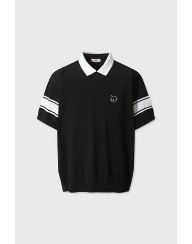 [WAAC] Men WAAC Logo Jersey Collar Knit Polo WMWAM26202BKX