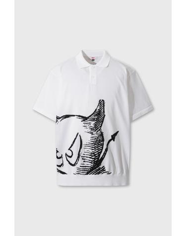 [WAAC] Men BIG WAACKY Knit Polo WMWAM26203WHX