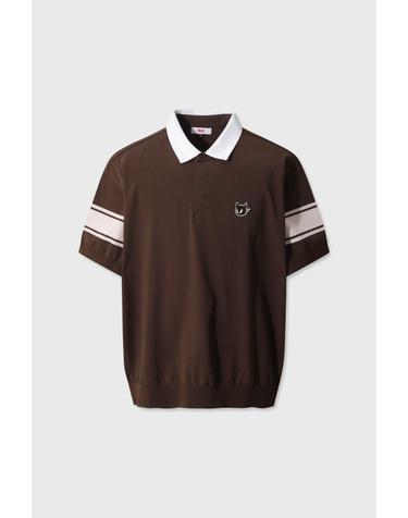 [WAAC] Men WAAC Logo Jersey Collar Knit Polo WMWAM26202BRD