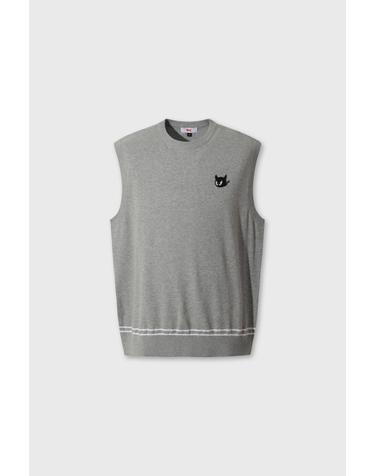Men WTO Crewneck Knit Vest WMWAA26630GYM