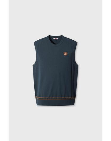 Men WTO Crewneck Knit Vest WMWAA26630NYX