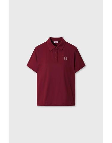 Women Waffle Tricot Polo Pullover WWTCA26602WIX