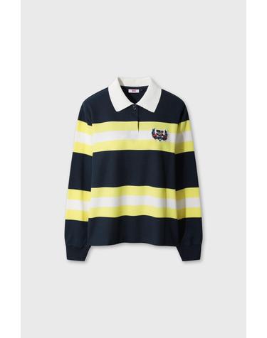 [WAAC] Women Knit Collar Stripe Polo WWTBA26606NYX