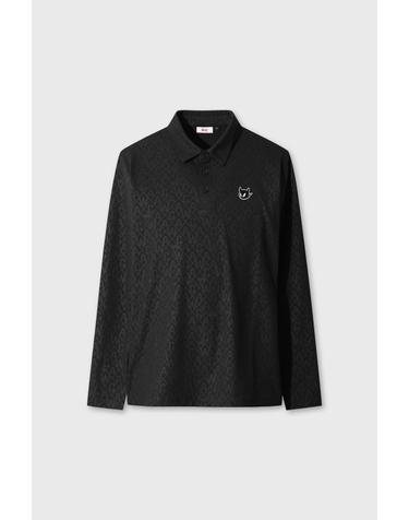 [WAAC] WAACKY Men Embossed Fleece Polo WMTBW26702BKX