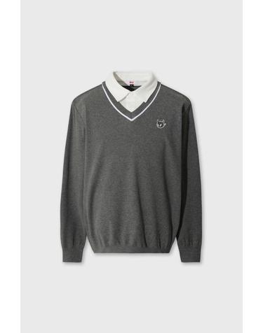[WAAC] Men WAACKY Fake Layer Knit Polo WMWAW26707GYM