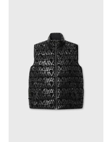 [WAAC] Men Patterned down vest WMVAW26801BKX