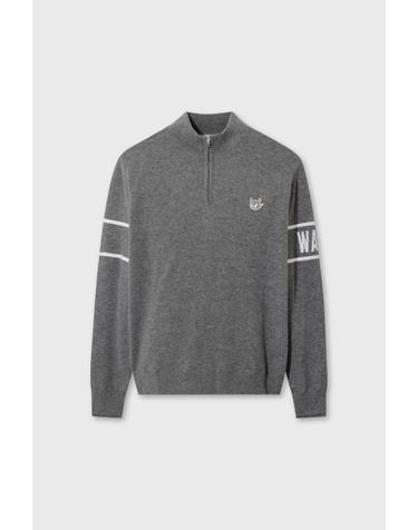 [WAAC] [Exclusive] Men Wool Half Zip Sweater WMWAW26900GYM