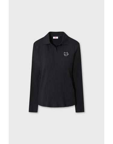 [WAAC] [Exclusive] Women Ribbed Peach Warm Polo WWTBW26901BKX