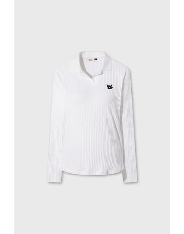 [WAAC] [Exclusive] Women Ribbed Peach Warm Polo WWTBW26901IVX